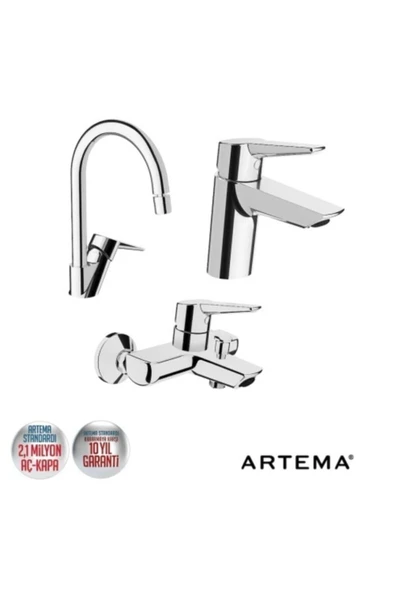 Artema Solid S Batarya Seti Ve Gms Karine Tepe Yağmurlama Duş Takımı ürün görseli 1