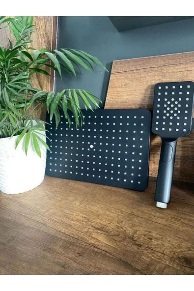 Fleko Duş Fleko Tepe El Duş 20X30 Mat Siyah Dd5-B ürün görseli 1