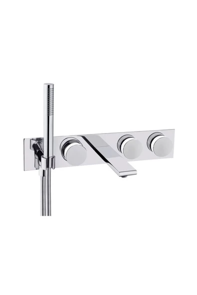 Vitra Memoria A4231757 Ankastre Banyo Bataryası 3 Yollu - Krom Beyaz ürün görseli 1
