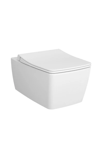 Vitra Metropole 7672B003-6247 Asma Klozet Ve Klozet Kapağı Seti, Beyaz ürün görseli 1