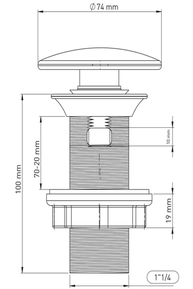 İzyapı Klik Klak Paslanmaz Lavabo Sifon Seti - Resim 3