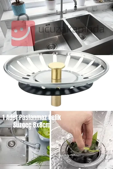 İstoç Online Lavabo Süzgeci Lavabo Gider Süzgeci Mutfak Lavabo Evye Süzgeci ürün görseli 1