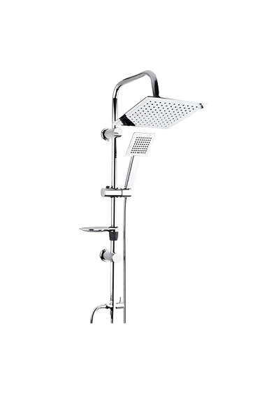 Flipo Flip Kare Lüks Paslanmaz Tepe Duş Seti Robot Duş Takımı Duş Set Banyo Fıskiyesi ürün görseli 1