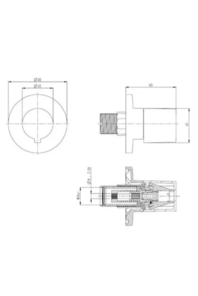 Vitra Artema Ankastre Stop Valf A41461 - Resim 2