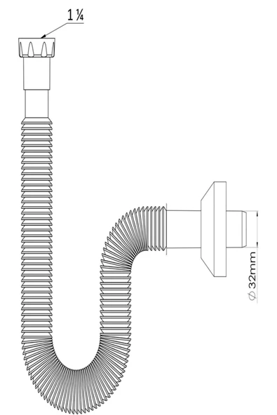 İzyapı Klik Klak Paslanmaz Lavabo Sifon Seti - Resim 4