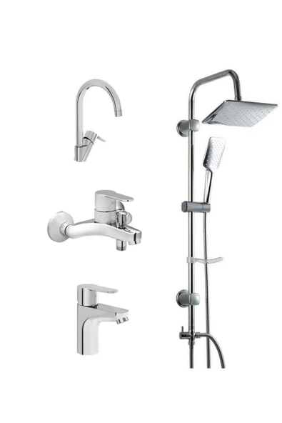 Artema Win S (Banyo+Lavabo+Eviye) Batarya Seti +Trend Robot Duş Seti ürün görseli 1