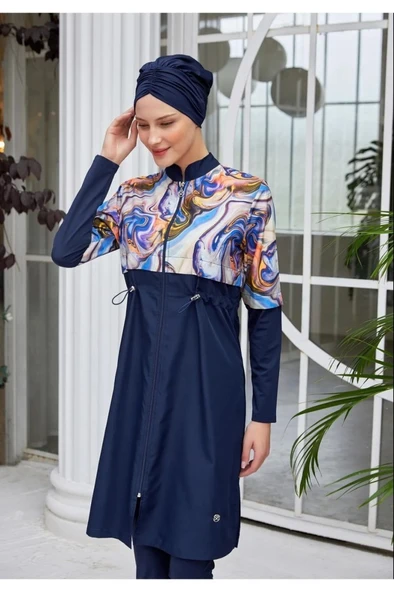 Maresiva 252401 Iva Lacivert Tam Boy Tesettür Mayo ürün görseli 1