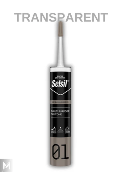 Selsil Genel Amaçlı Silikon 280Gr - Şeffaf ürün görseli 1
