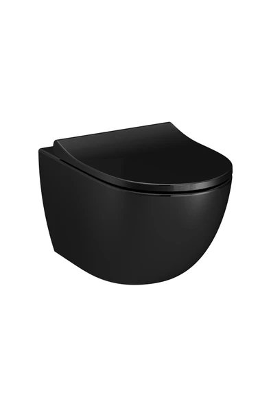Vitra Sento 7748B070-0559 Rim-Ex Asma Klozet, 54 Cm, Siyah ürün görseli 1