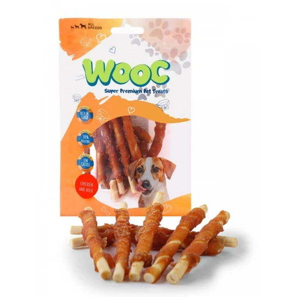 Wooc Tavuk Sargılı Sütlü Stick Köpek Ödülü 80 Gr ürün görseli 1