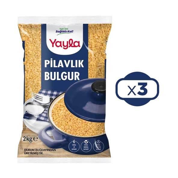 Yayla Pilavlık Bulgur 2 kg x 3 Adet ürün görseli 1
