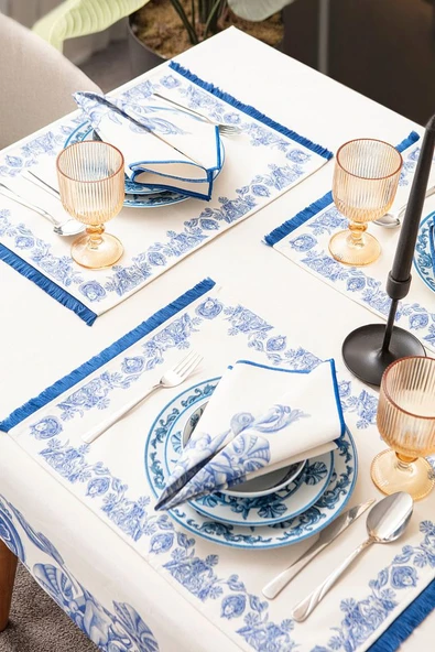 Azure Blue, Premium Seri Sunum Peçetesi, Duck Keten Kumaş 40x40cm ürün görseli 1