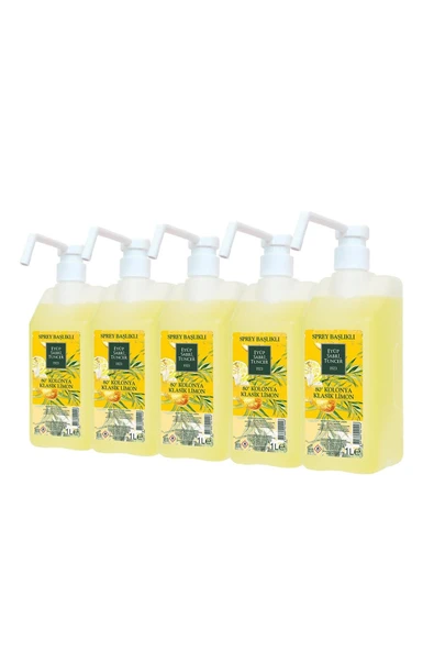 Eyüp Sabri Tuncer Klasik Limon Kolonyası Sprey Başlıklı 1 Lt X 5 Adet ürün görseli 1