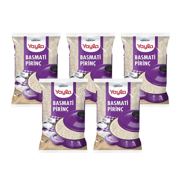 Yayla Basmati Pirinç 1 kg x 5 Adet ürün görseli 1