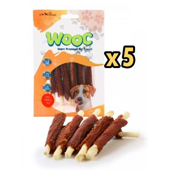 Wooc Ördek Eti Sargılı Sütlü Çubuk Köpek Ödül Maması 80gr X 5 Adet ürün görseli 1