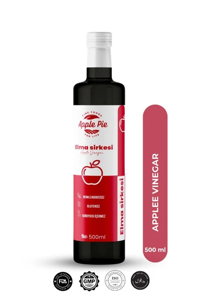 Applepiefoods Elma Sirkesi Net 500 ml Doğal Fermantasyon Apple Cider Vinegar ürün görseli 1