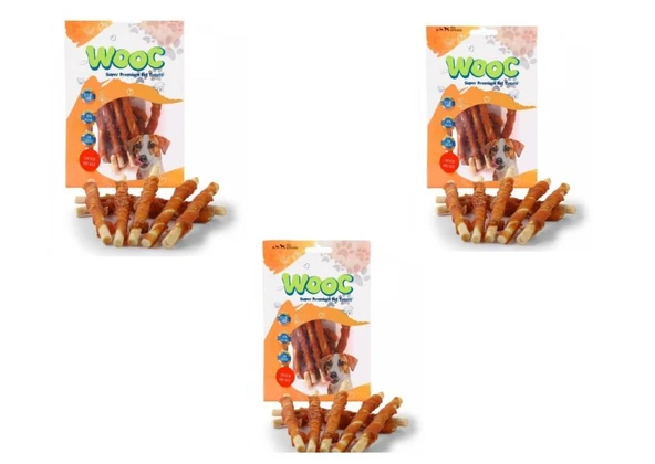 Wooc Tavuk Sargılı Sütlü Stick Köpek Ödülü 80 Gr X 3 adet ürün görseli 1