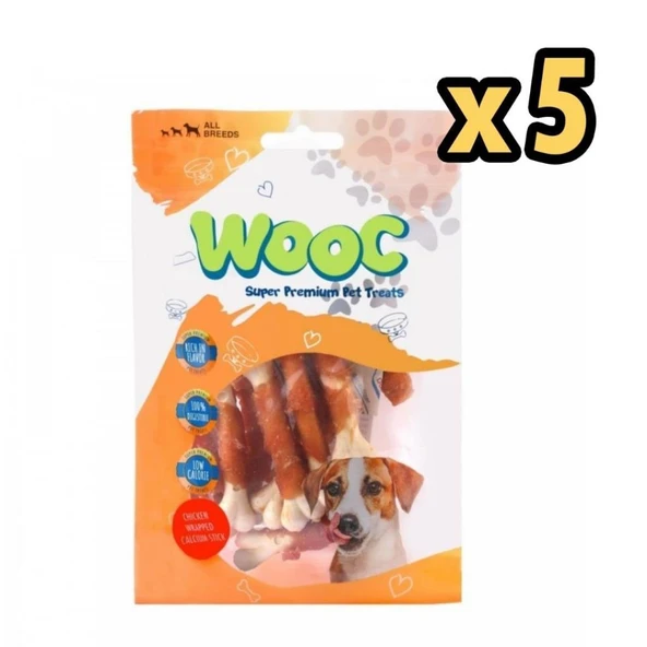 Wooc Tavuk Sargılı Kalsiyum Kemikli Köpek Ödül Maması 80gr X 5 Adet ürün görseli 1