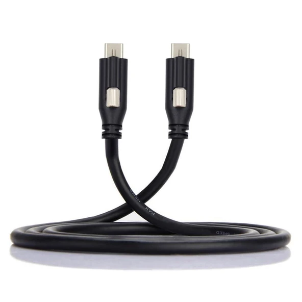 USB 3.1 Type-C to USB Type-C Kilitli Veri Güç Kablosu 3 metre ürün görseli 1