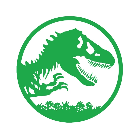 Dinozor Araba Stickeri 17x17 Cm Yeşil ürün görseli 1