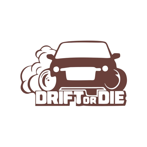 Drift or Die Araba Stickeri 17x17 Cm Kahverengi ürün görseli 1