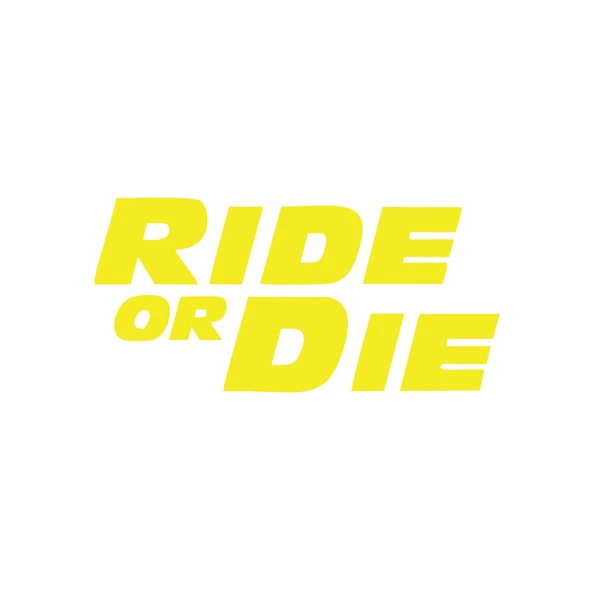 Ride Or Die Araba Stickeri 17x17 Cm Sarı ürün görseli 1