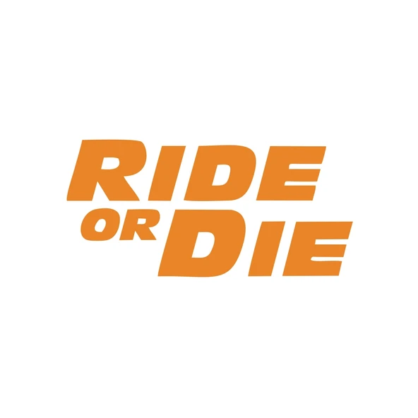 Ride Or Die Araba Stickeri 17x17 Cm Turuncu ürün görseli 1