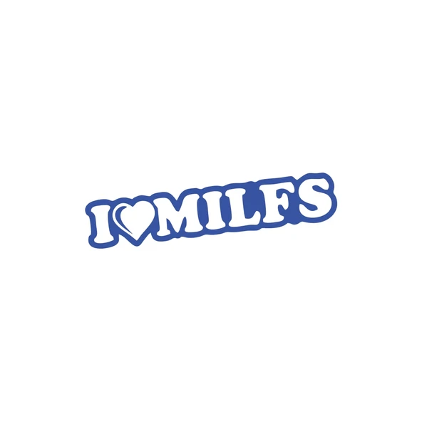 I Love Milfs Araba Sticker 17x17 Cm Mavi ürün görseli 1