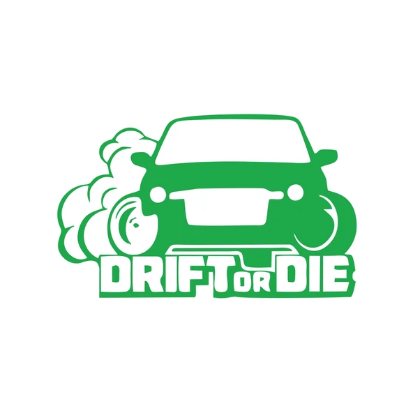 Drift or Die Araba Stickeri 17x17 Cm Yeşil ürün görseli 1