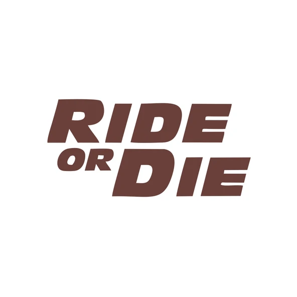Ride Or Die Araba Stickeri 17x17 Cm Kahverengi ürün görseli 1