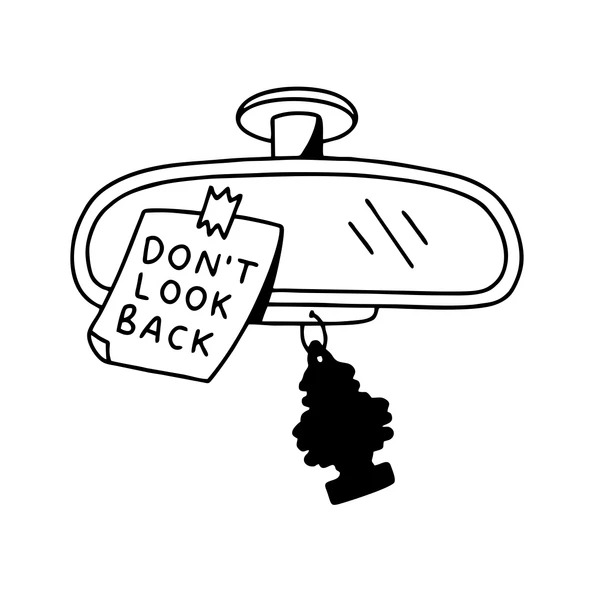 Dont Look Back Araba Stickeri 17x17 Cm Siyah ürün görseli 1