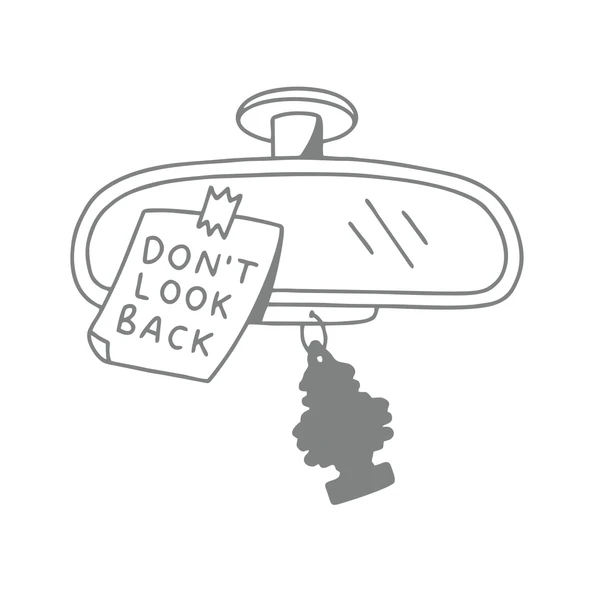 Dont Look Back Araba Stickeri 17x17 Cm Gri ürün görseli 1