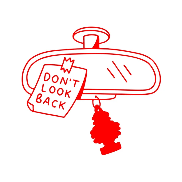 Dont Look Back Araba Stickeri 17x17 Cm Kırmızı ürün görseli 1