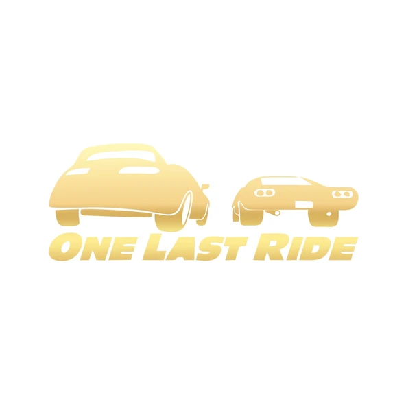 One Last Ride Araba Stickeri 17x17 Cm Gold ürün görseli 1
