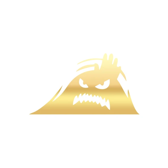 Siluet Araba Sticker 17x17 Cm Gold ürün görseli 1