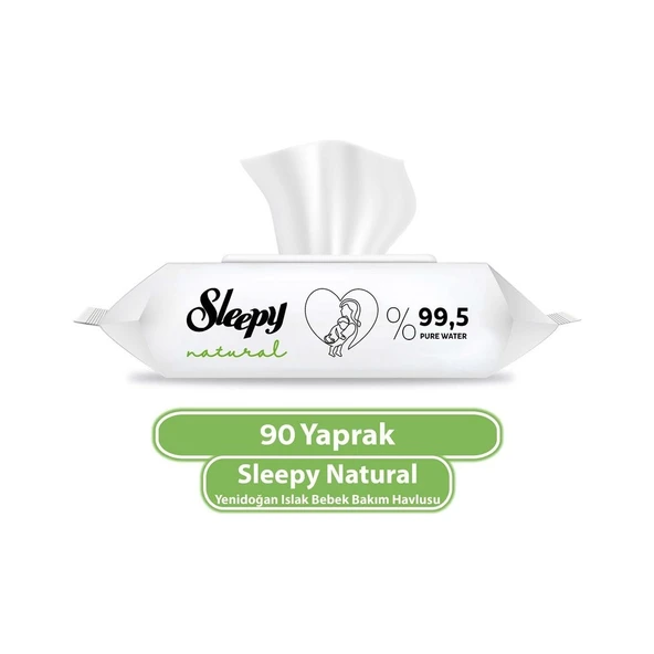 Sleepy Natural Yenidoğan Islak Mendili 90 Adet ürün görseli 1