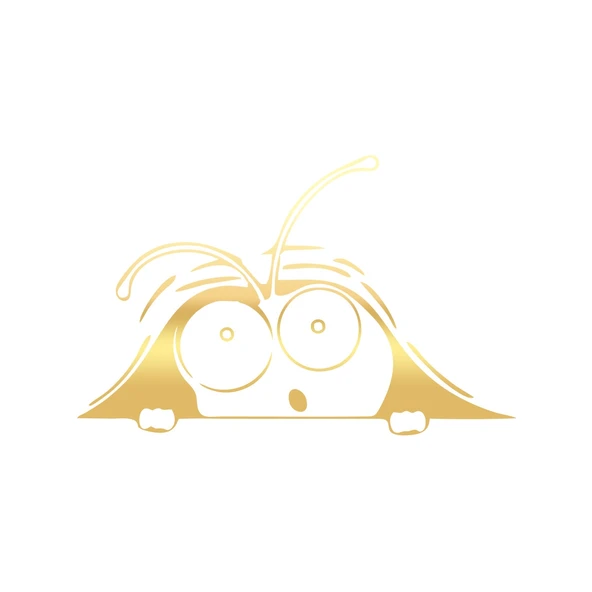 Karınca Araba Sticker 17x17 Cm Gold ürün görseli 1