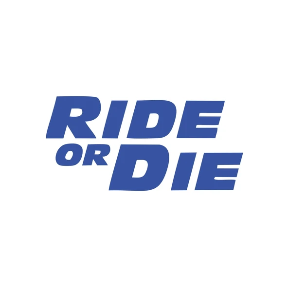 Ride Or Die Araba Stickeri 17x17 Cm Mavi ürün görseli 1