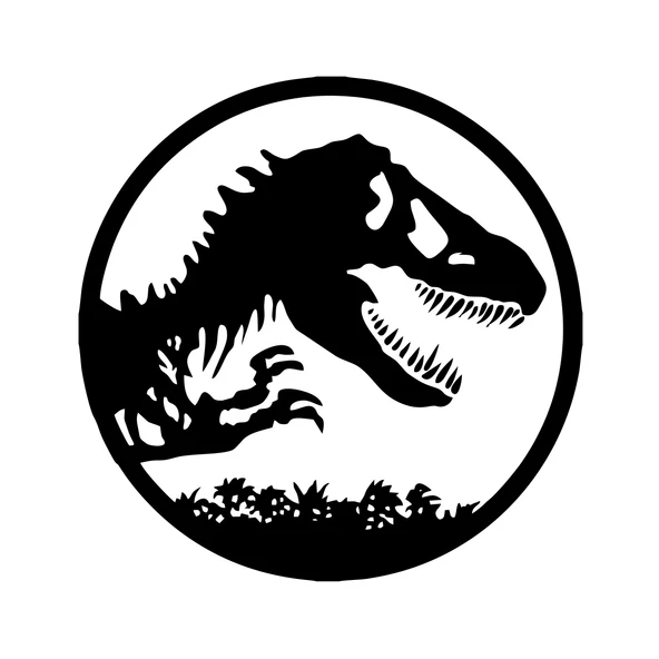 Dinozor Araba Stickeri 17x17 Cm Siyah ürün görseli 1