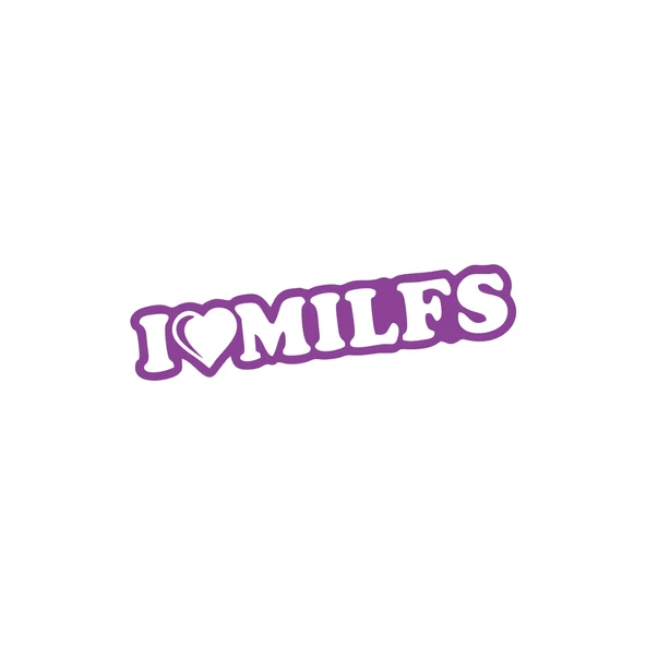 I Love Milfs Araba Sticker 17x17 Cm Mor ürün görseli 1