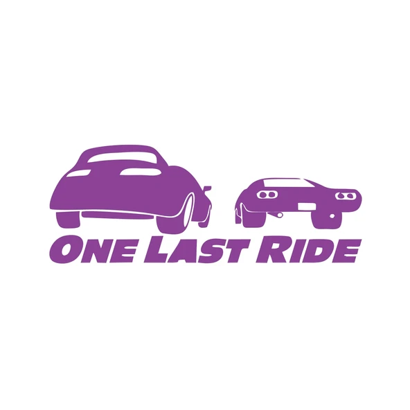 One Last Ride Araba Stickeri 17x17 Cm Mor ürün görseli 1