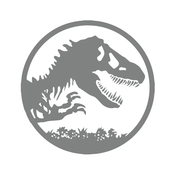 Dinozor Araba Stickeri 17x17 Cm Gri ürün görseli 1