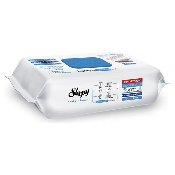 Sleepy Easy Clean Çamaşır Suyu Katkılı Yüzey Temizlik Islak Havlusu 100'lü ürün görseli 1