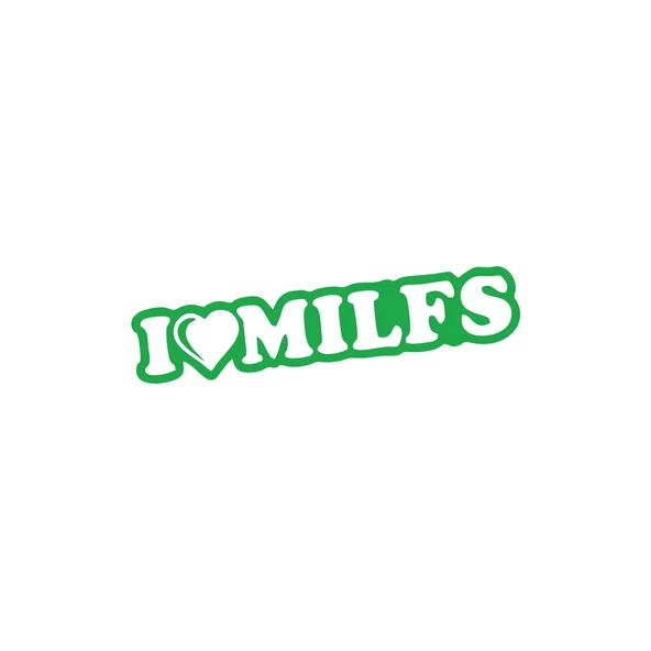 I Love Milfs Araba Sticker 17x17 Cm Yeşil ürün görseli 1