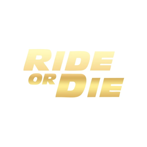 Ride Or Die Araba Stickeri 17x17 Cm Gold ürün görseli 1
