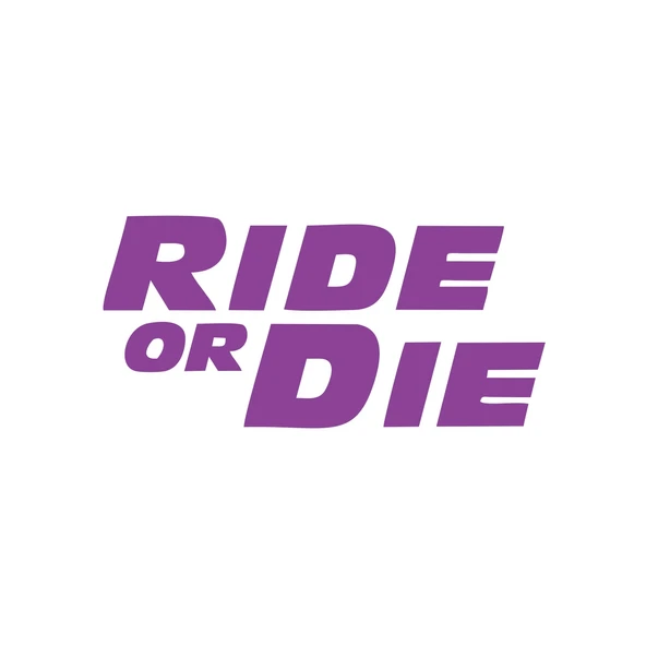 Ride Or Die Araba Stickeri 17x17 Cm Mor ürün görseli 1