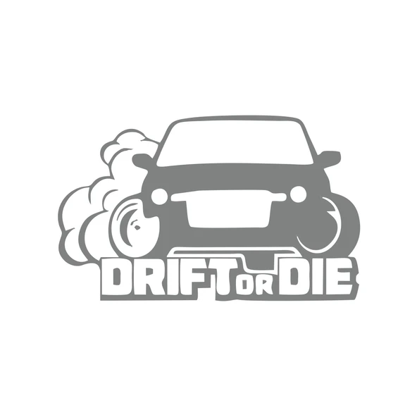 Drift or Die Araba Stickeri 17x17 Cm Gri ürün görseli 1