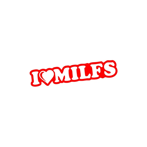 I Love Milfs Araba Sticker 17x17 Cm Kırmızı ürün görseli 1