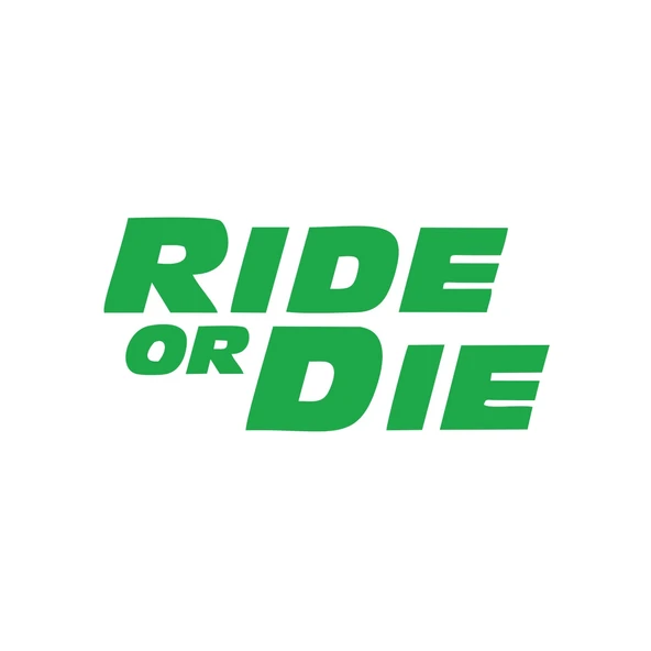 Ride Or Die Araba Stickeri 17x17 Cm Yeşil ürün görseli 1