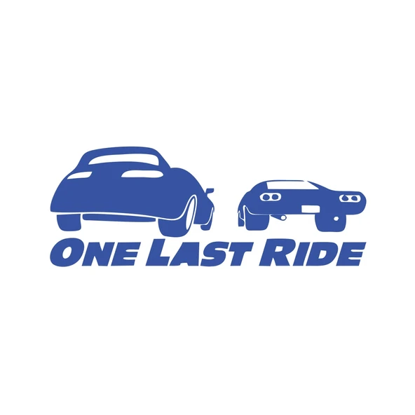 One Last Ride Araba Stickeri 17x17 Cm Mavi ürün görseli 1